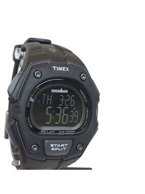 Timex Ironman 30 Lap Memory Digital Mens Watch Black Resin Strap Water Resistant